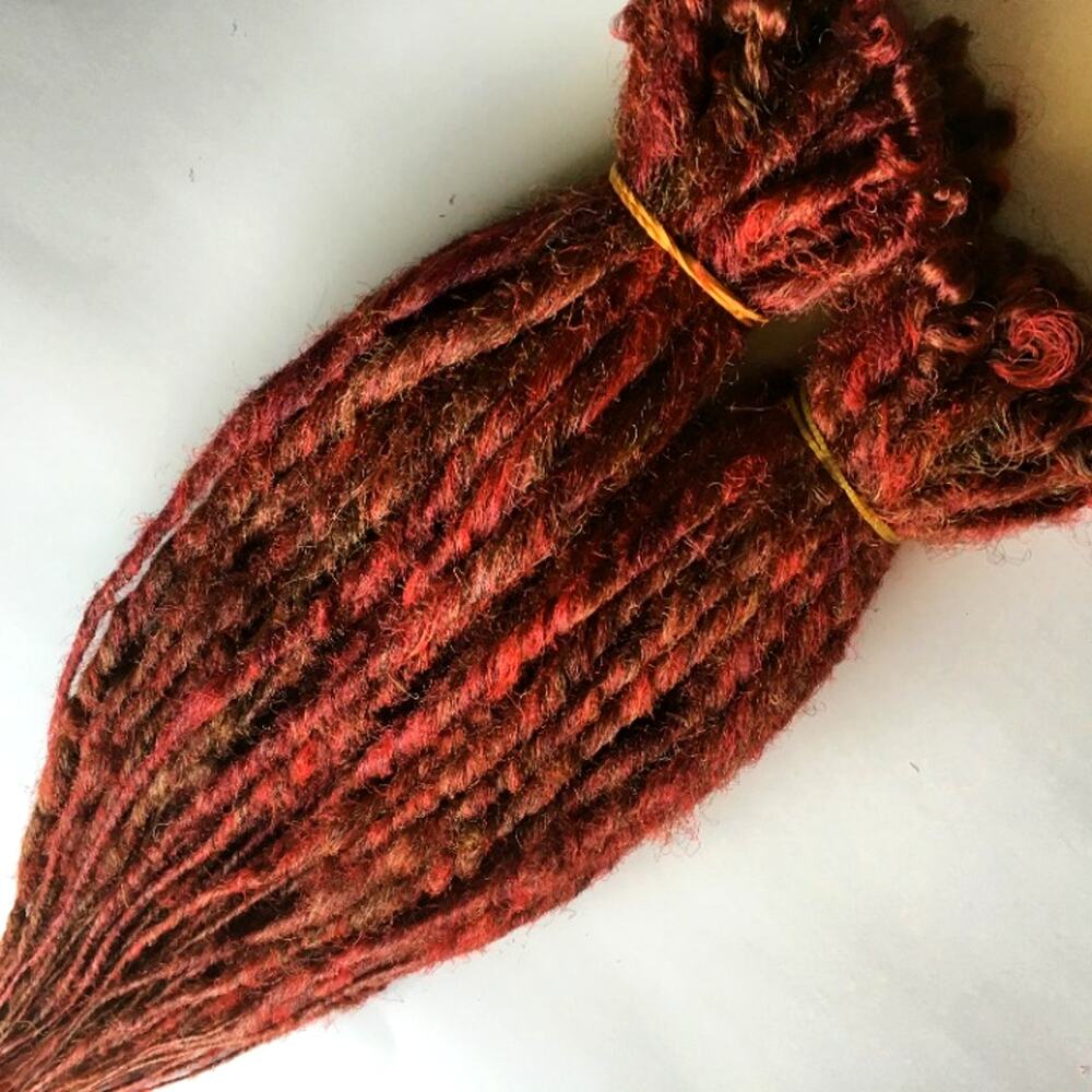 70 SE Red Dreads Dreadlocks Hair Extensions